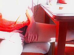 Beauty Decided To Masturbate At Dawn Over A Cup Of Coffee  Annahomemix