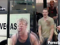 Desire Moore - Pornstar Gangbanged Inside Bus