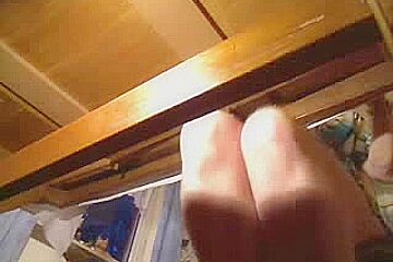 Hidden livecam underneath desk of my old Step mommy caught her fingering