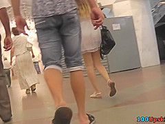 Mouthwatering bubble ass of a gal in best upskirts mov