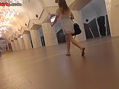 Mouthwatering bubble ass of a gal in best upskirts mov