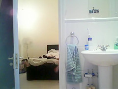 Tattooed babe spied in the shower